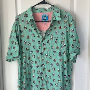 Vibrant Graphic Men's Button Down Shirt